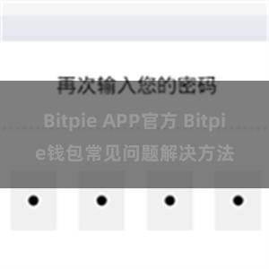 Bitpie APP官方 Bitpie钱包常见问题解决方法