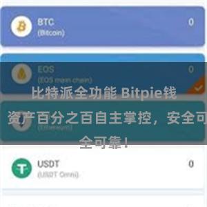 比特派全功能 Bitpie钱包：资产百分之百自主掌控，安全可靠！