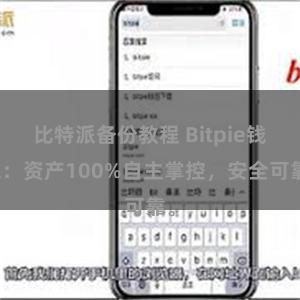 比特派备份教程 Bitpie钱包：资产100%自主掌控，安全可靠。