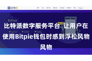 比特派数字服务平台  让用户在使用Bitpie钱包时感到浮松风物